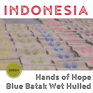 Indonesian Sumatran 'Blue Batak' Hands of Hope (green)-0